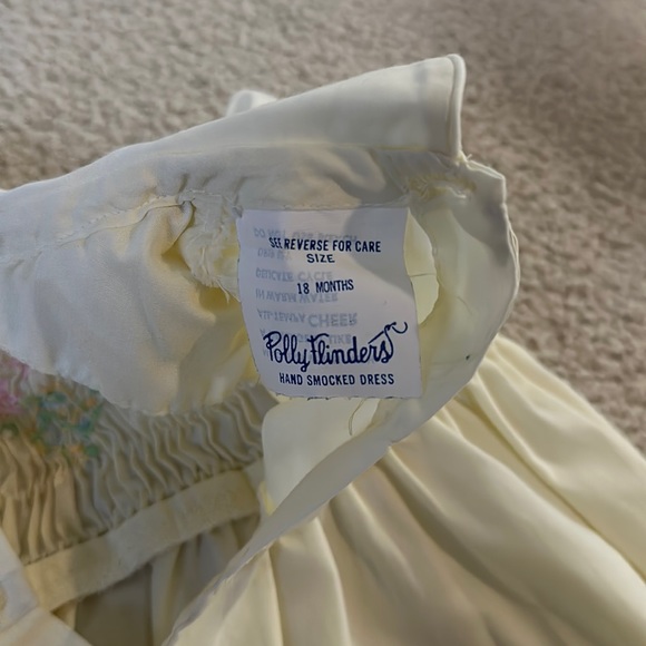 Vintage yellow hand smocked dress - 18 mo - Picture 3 of 3